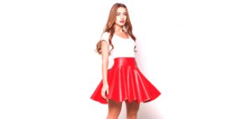 Црвена сукња - једноставан и свијетао модел