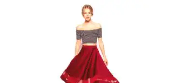Црвена сукња: сјајна, оригинална и подебљана